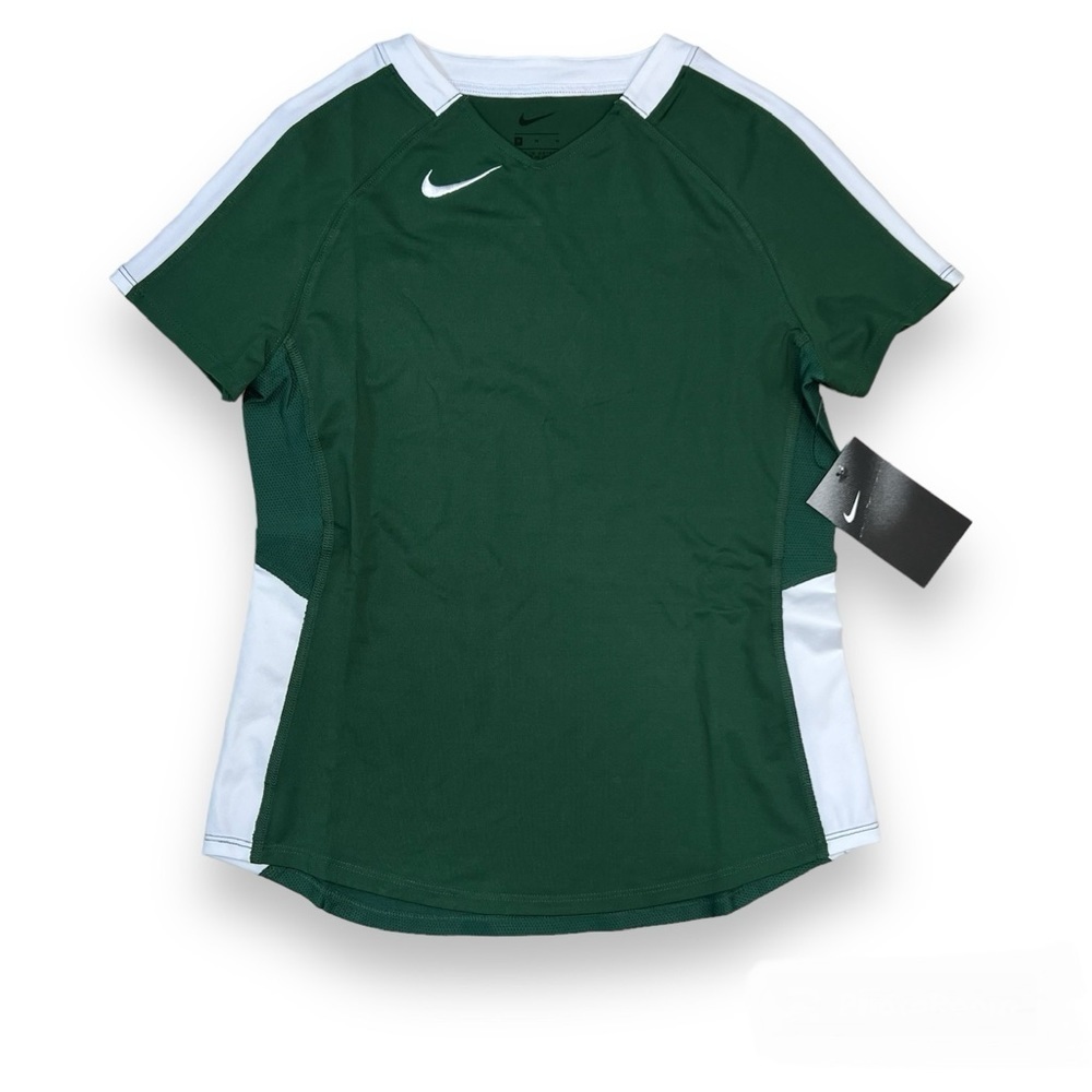 Nike Short‎ Sleeve Volleyball Jersey Training Shirt Girls Youth M Green NWT